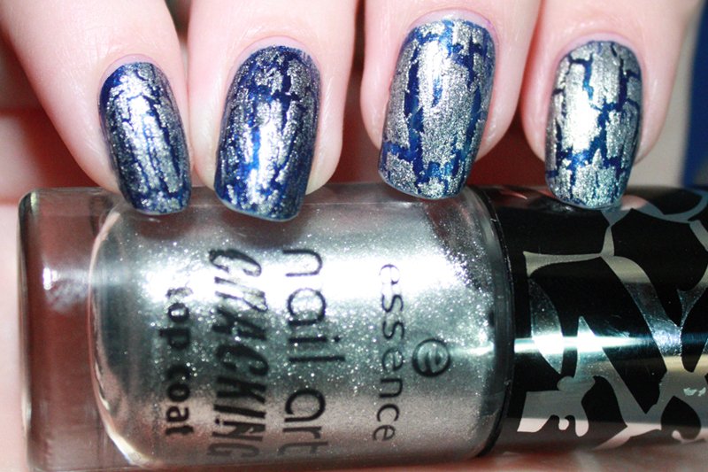 Blauw met Zilvere Cracking Topcoat